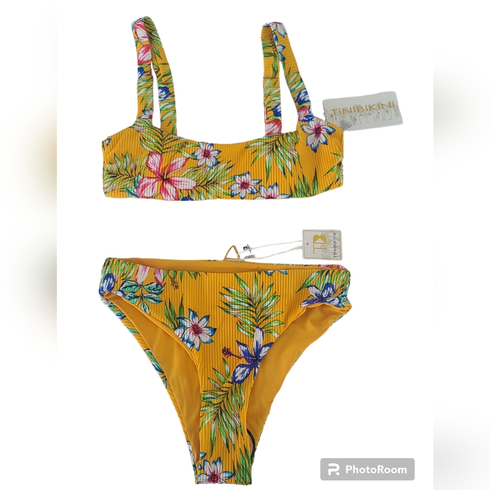 Tinibikini Swimsuit Floral Bikini Size XS